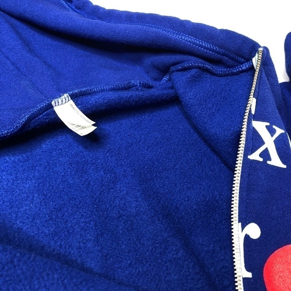RARE Original CTFxC Is For Haters Blue Heart Zipup Fleece Lined Hoodie Sweater - Picture 5 of 13